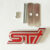 red grill badge